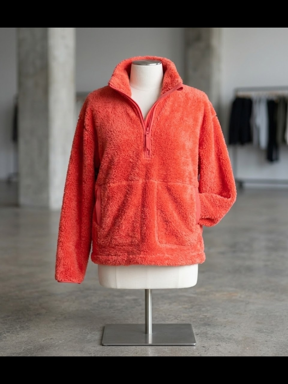 all in motion Coral Teddy Half-Zip Jacket